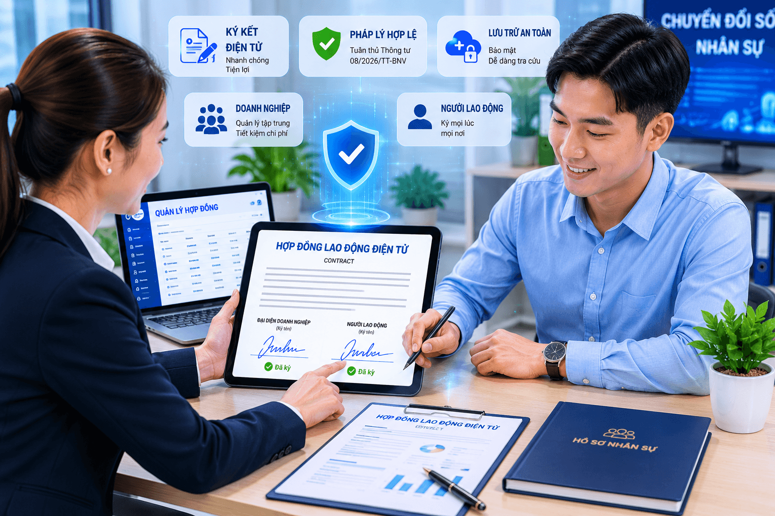 Trường hợp nào phải báo cáo tình hình sử dụng lao động qua Nền tảng hợp đồng lao động điện tử từ ngày 01/7/2026?